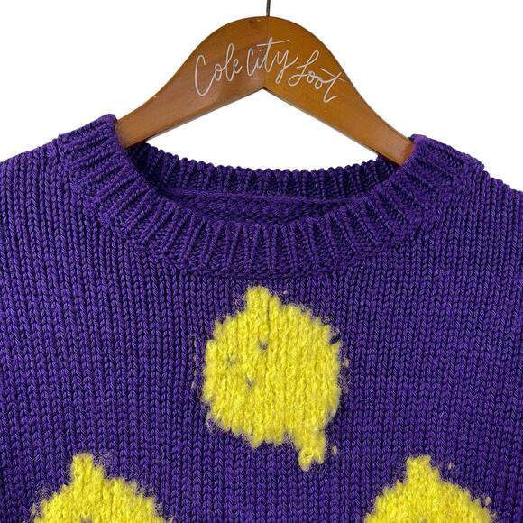 Lemon Sweater The Animals Observatory Arty Bull Size 10 Italian Yarn NWT - Picture 2 of 7